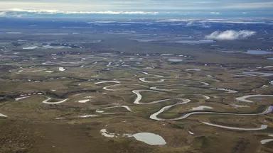 An aerial view of the National Petroleum Reserve