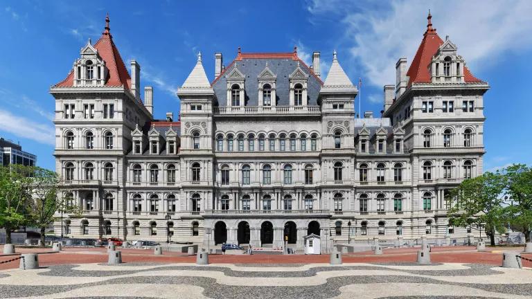 The building of the New York State Capitol