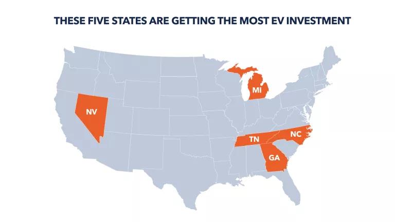 A map of the continental United States with some states in orange