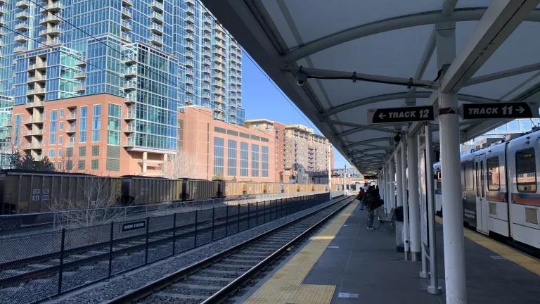 Apartment buildings located next to the Denver Union Station in Colorado